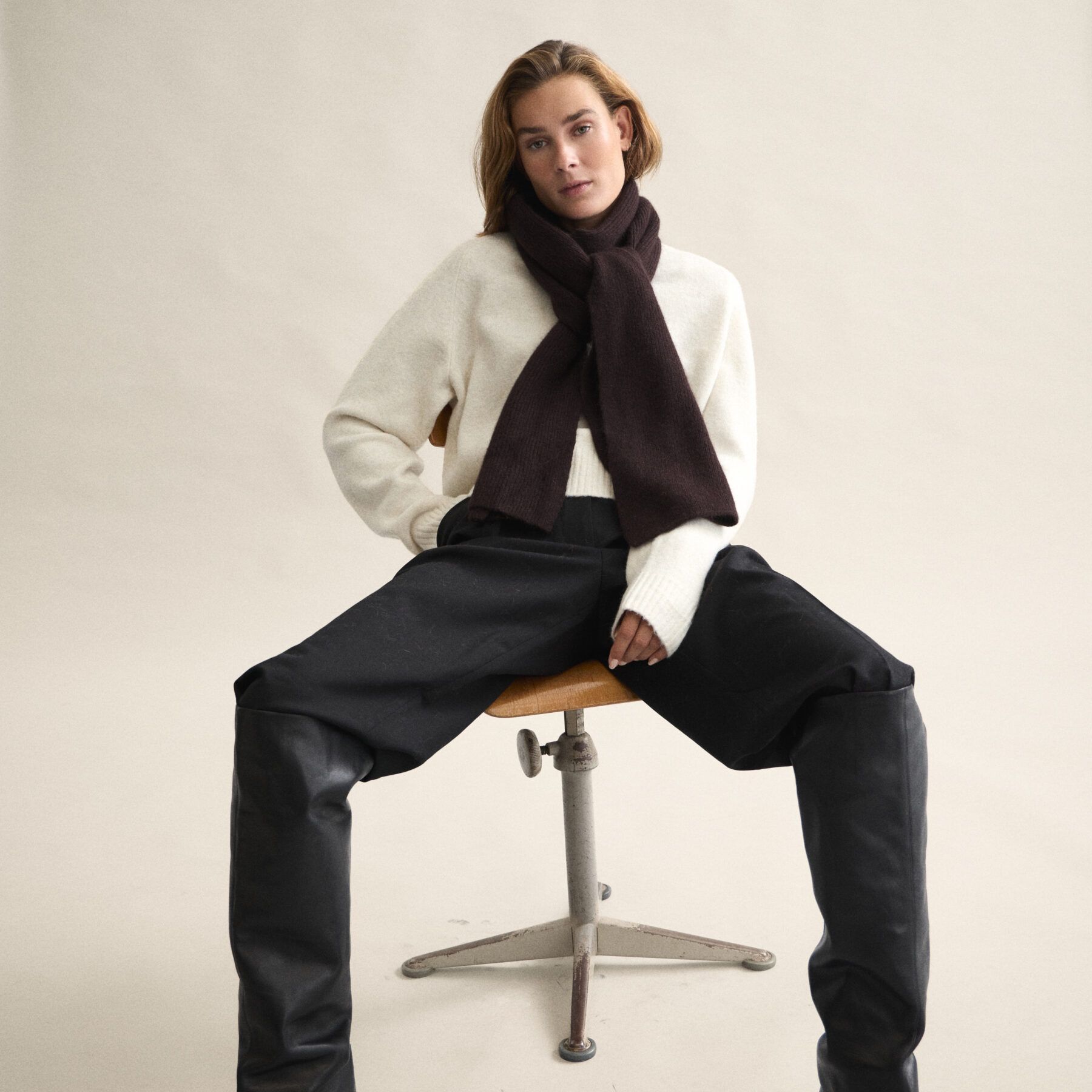 Le Bonnet Sjaal Espresso