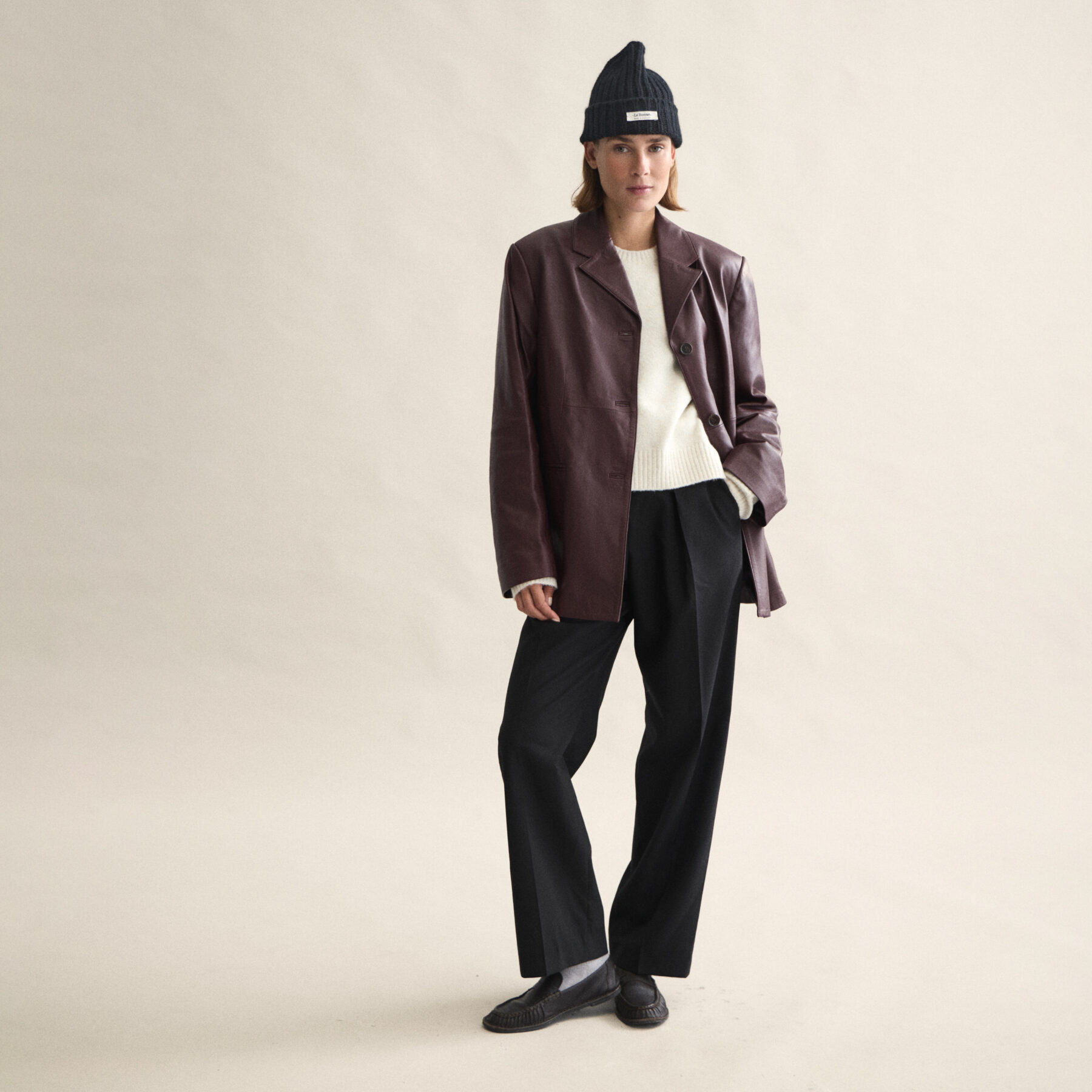 Le Bonnet Le bonnet logo muts Onyx