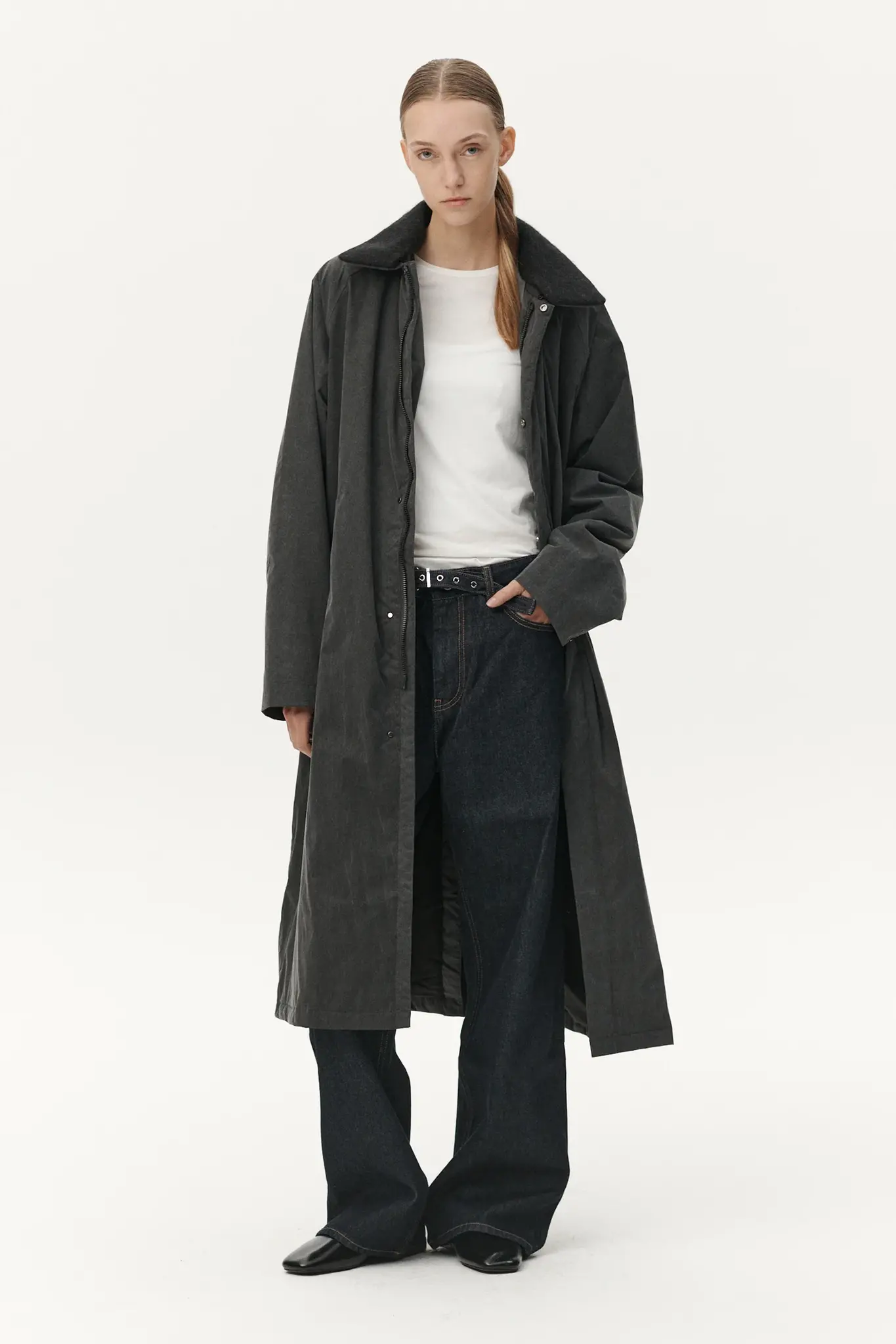 Welter Shelter Long coach washed jacket Washed black