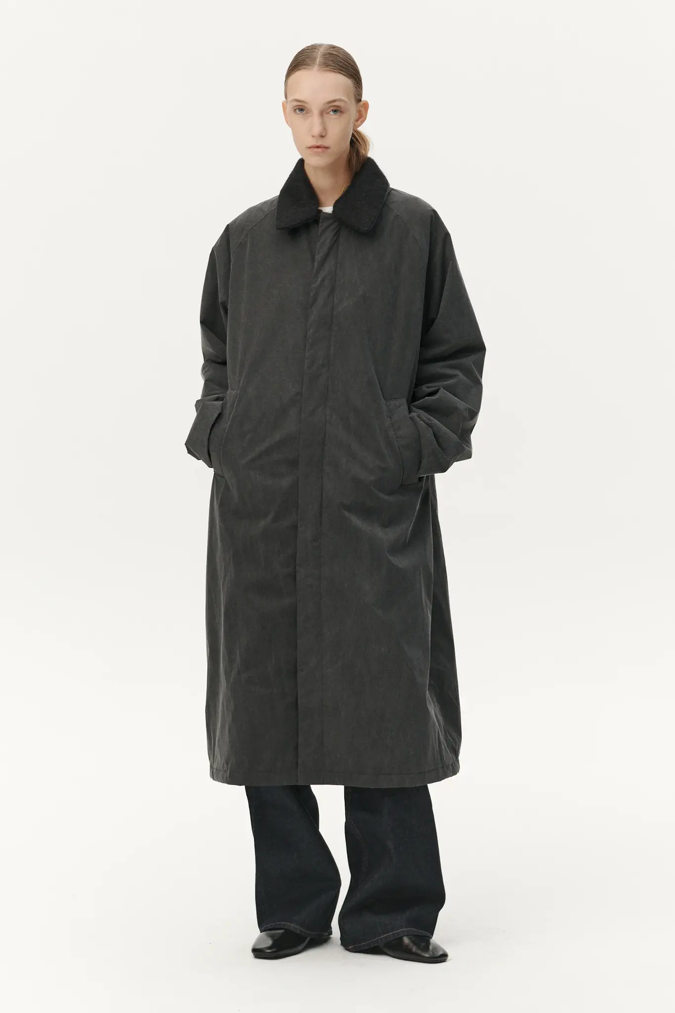 Welter Shelter Long coach washed jacket Washed black