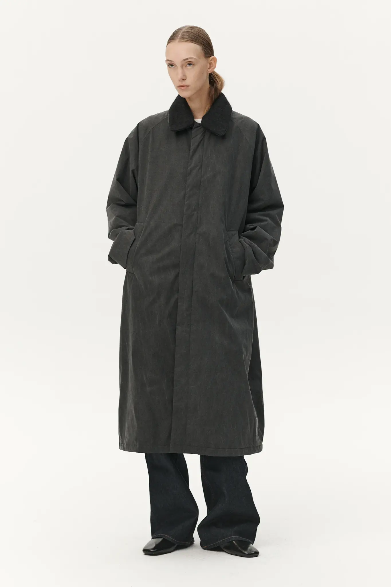 Welter Shelter Long coach washed jacket Washed black