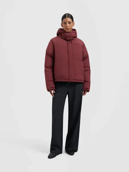 OLAF Hooded puffer jacket Rum raisin