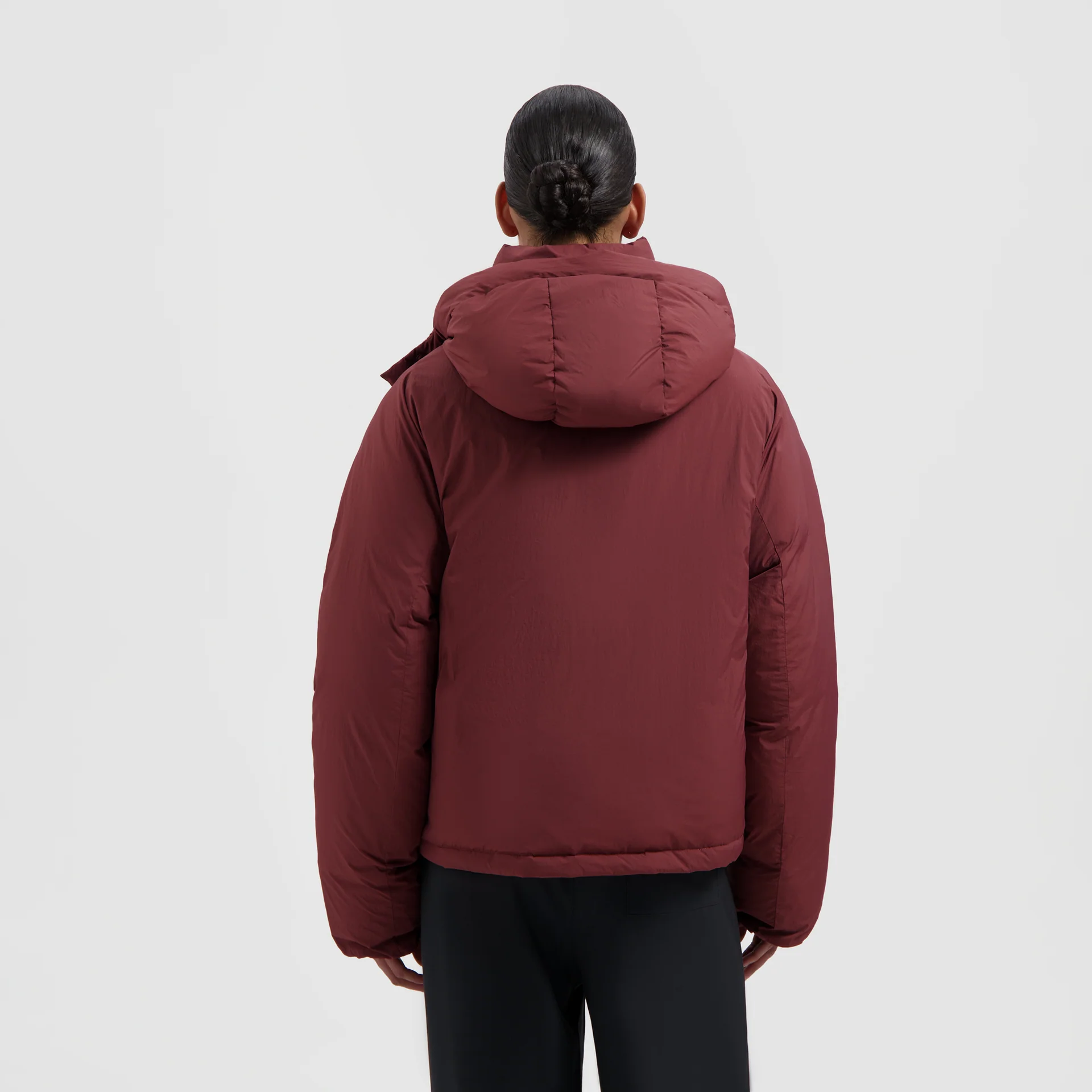 OLAF Hooded puffer jacket Rum raisin