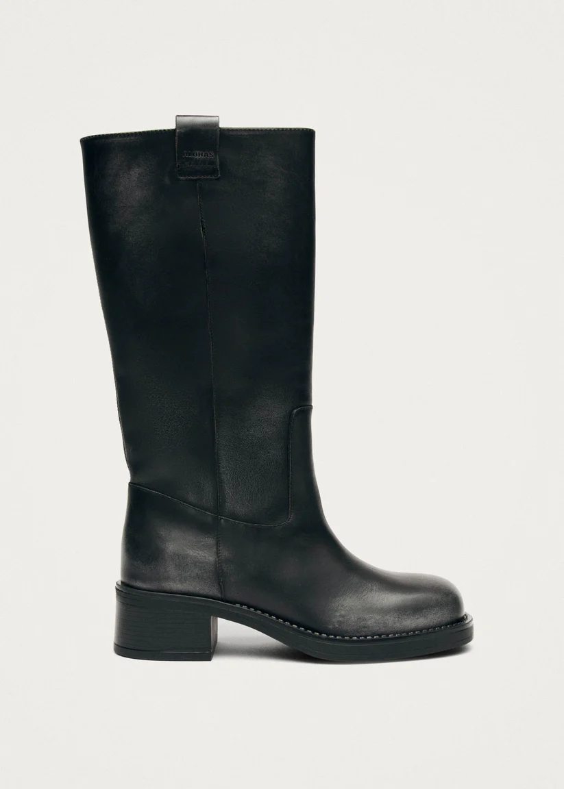 Alohas Sajan Black leather boots