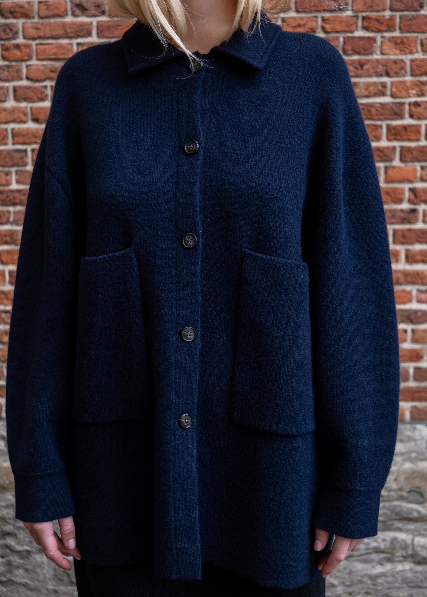 Lisa Yang Julianne cardigan jacket Navy