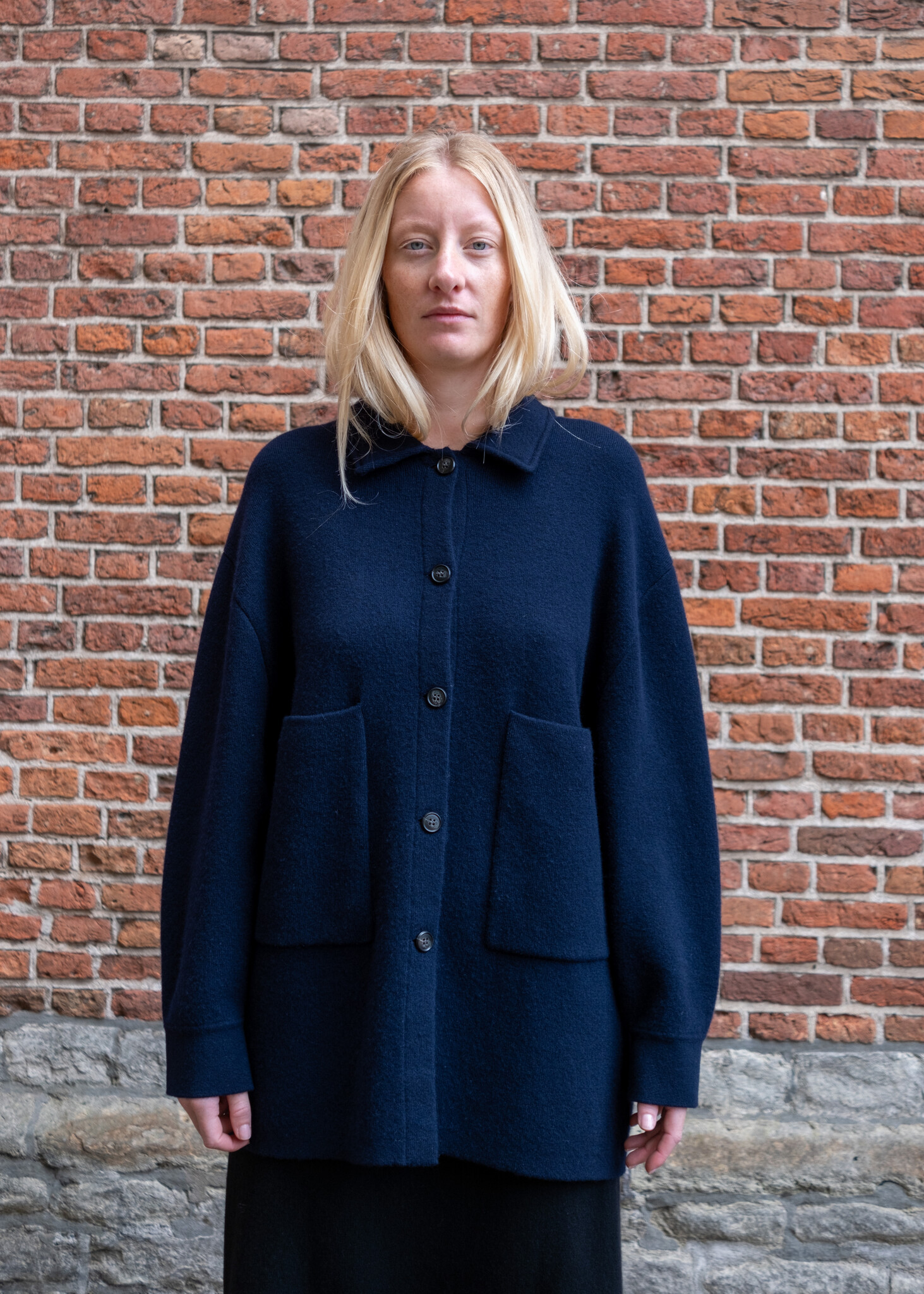 Lisa Yang Julianne cardigan jacket Navy