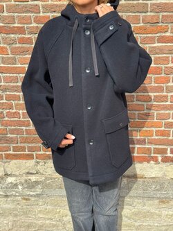 OLAF Wool duffel jacket Navy