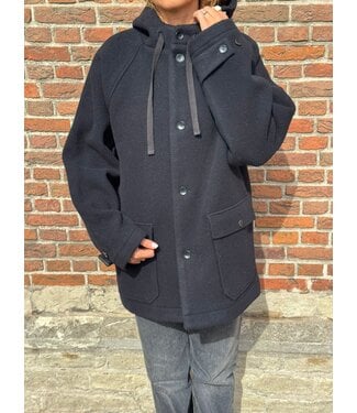 OLAF Wool duffel jacket Navy