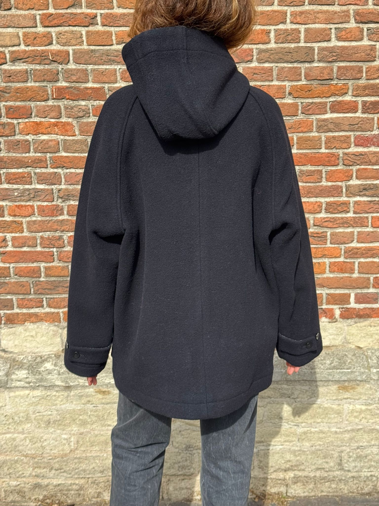 OLAF Wool duffel jacket Navy