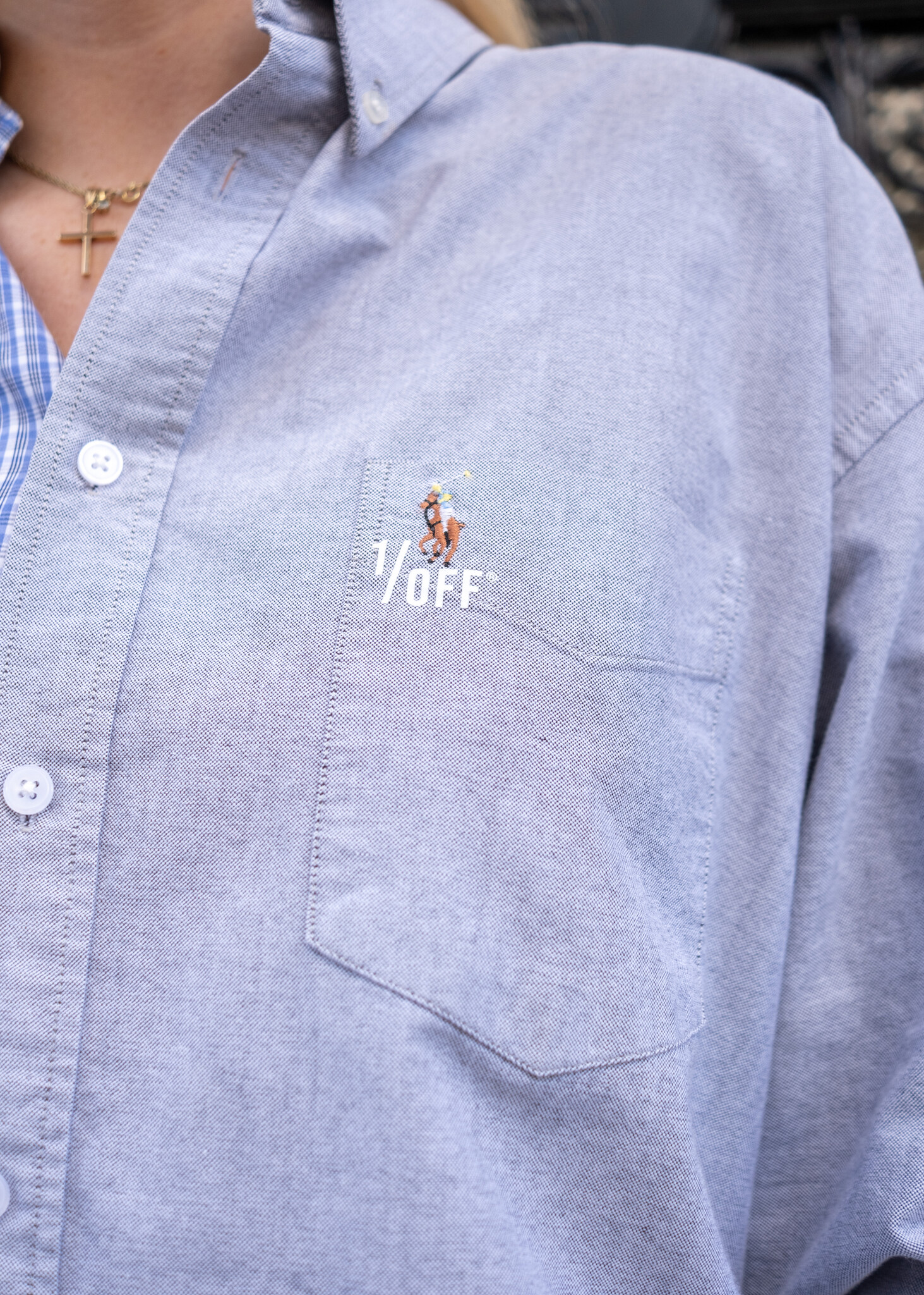 1/OFF Shirt 50/50 Blue/Grey M/L