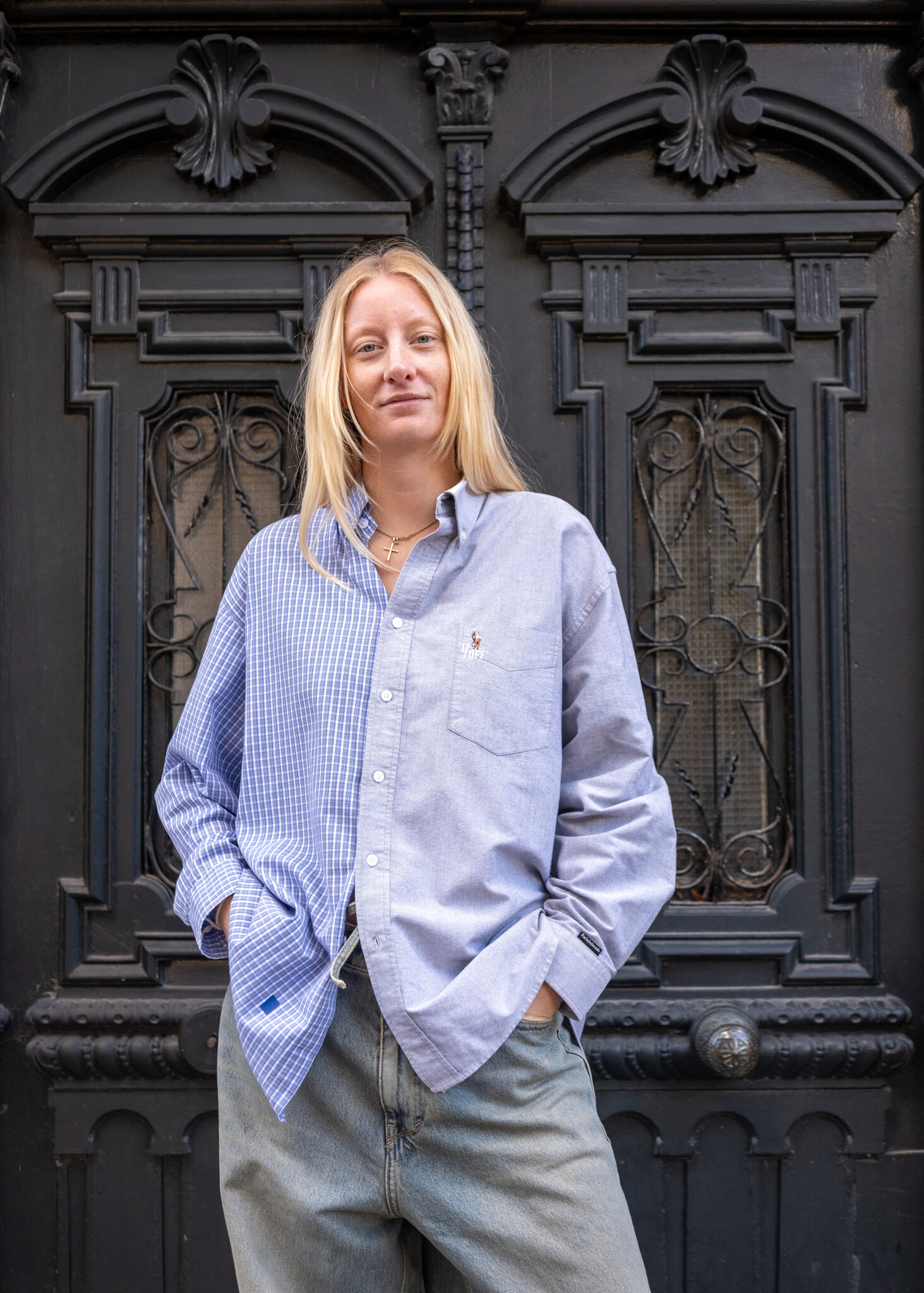 1/OFF Shirt 50/50 Blue/Grey M/L