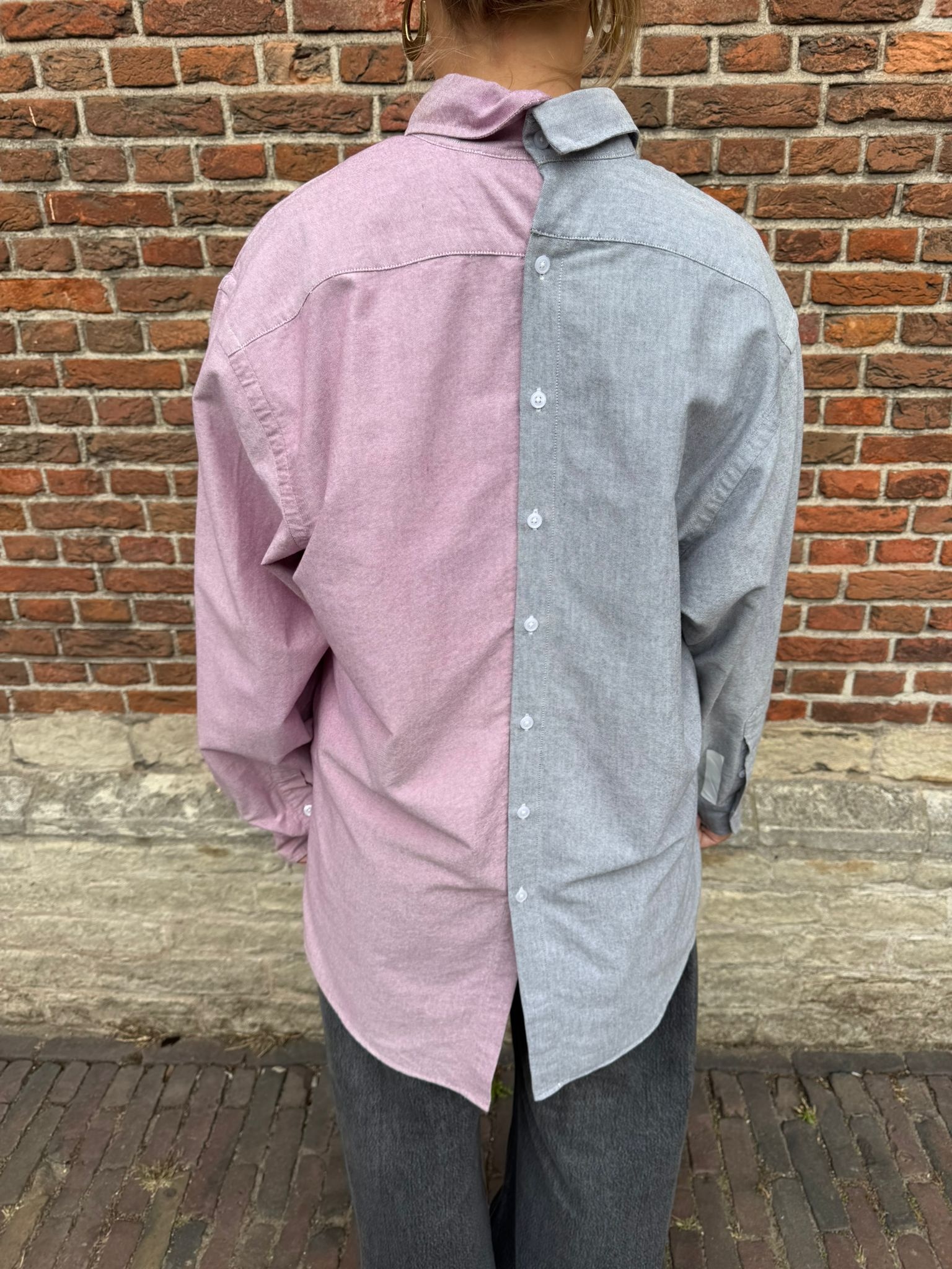 1/OFF Shirt 50/50 Pink/Grey M/L