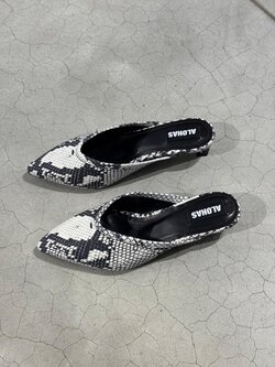 Alohas Tessa indo Grey leather mules