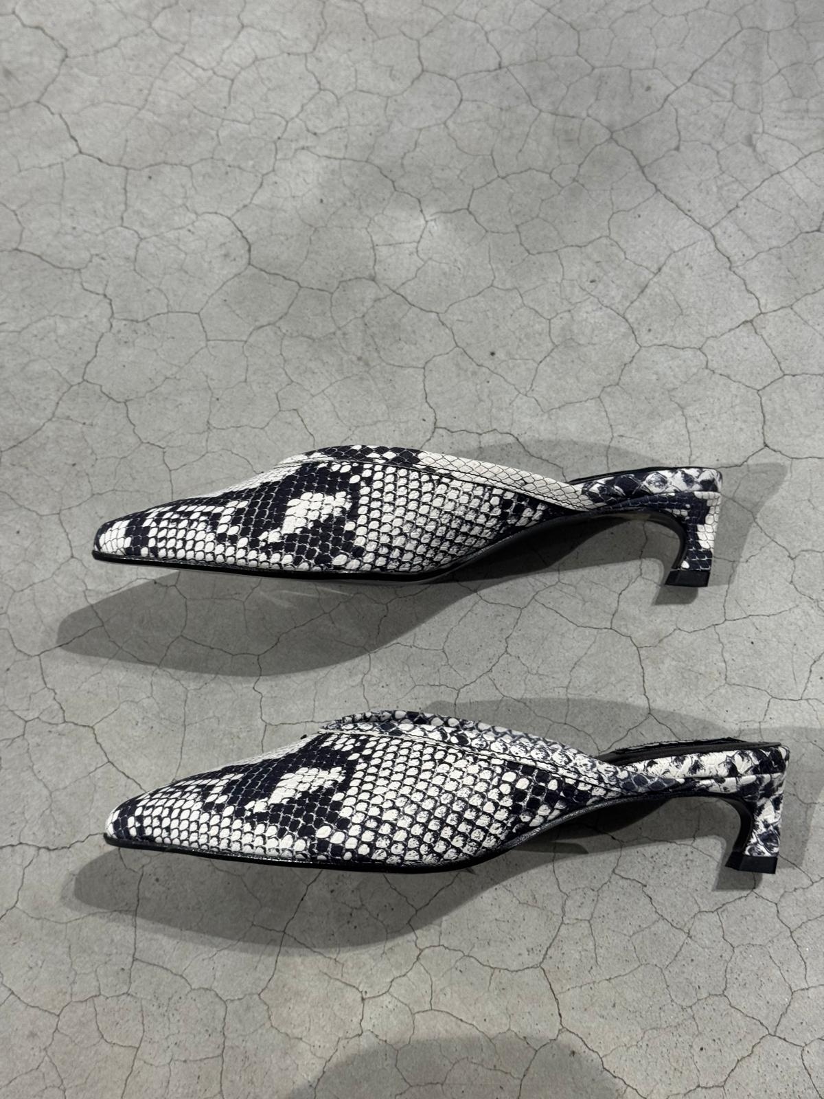 Alohas Tessa indo Grey leather mules