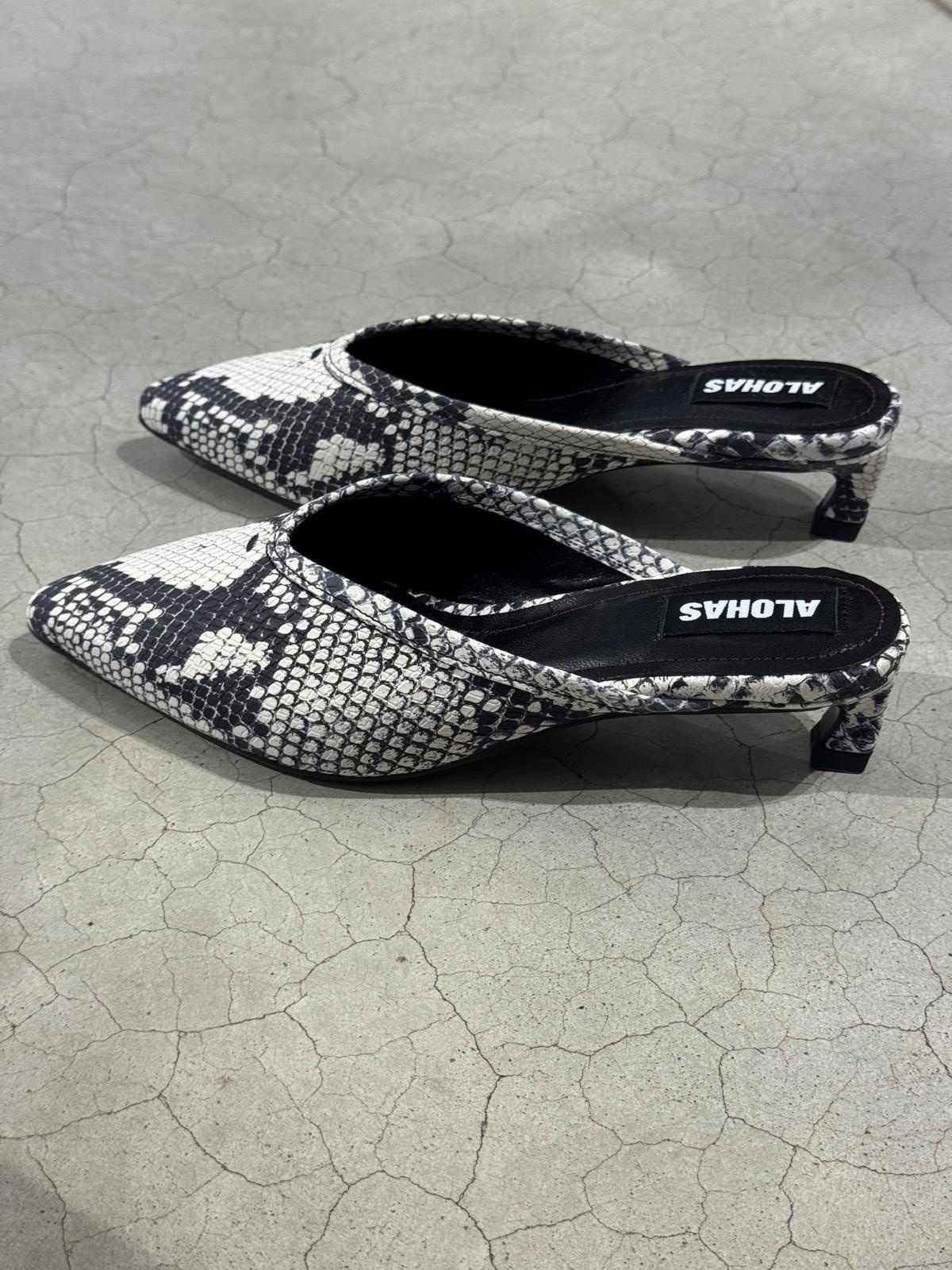 Alohas Tessa indo Grey leather mules