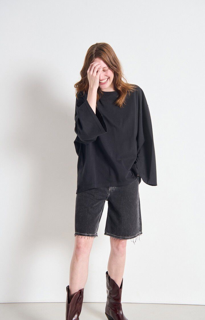 American Vintage FIZ02JH shirt Noir vintage