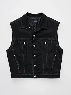 Tenue Hopper sleeveless denim jacket Asheton