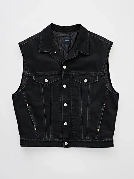 Tenue Hopper sleeveless denim jacket Asheton