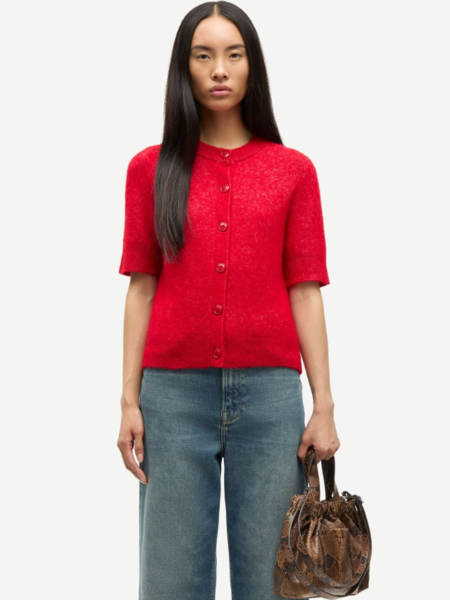 Samsoe Samsoe Sanoura ss cardigan Haute red
