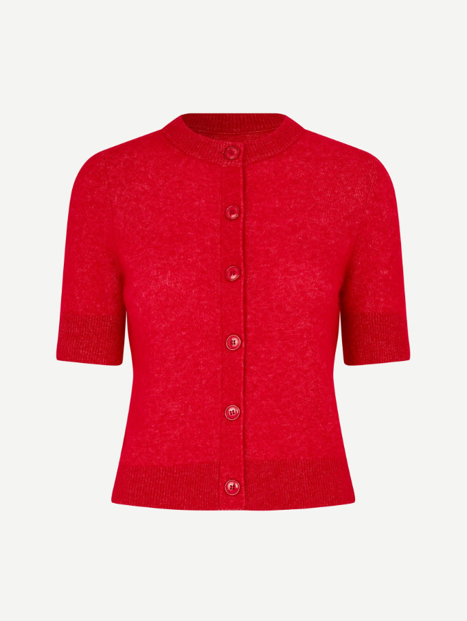 Samsoe Samsoe Sanoura ss cardigan Haute red