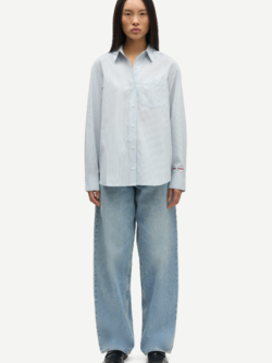 Samsoe Samsoe Salova pocket shirt Rugby blue st.