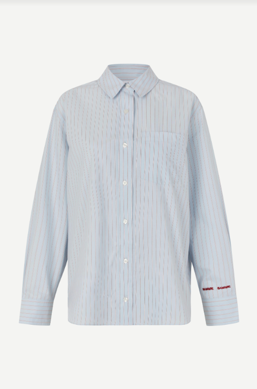 Samsoe Samsoe Salova pocket shirt Rugby blue st.