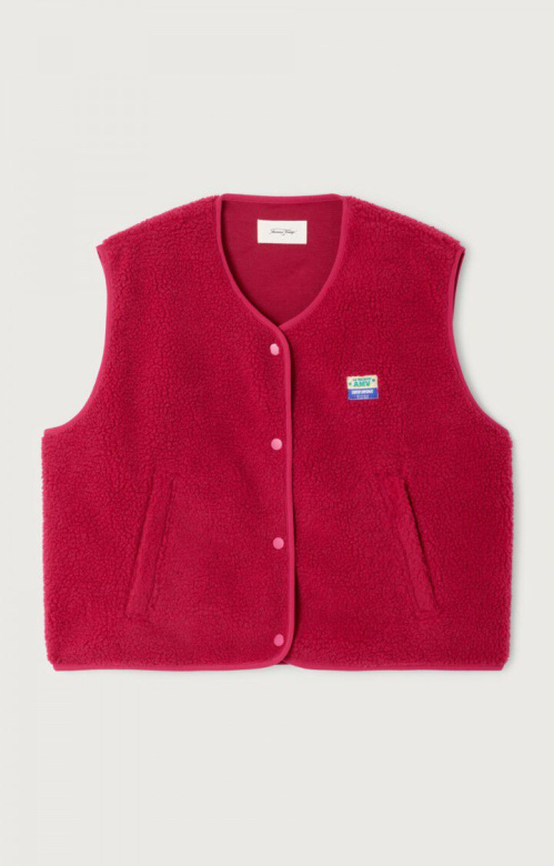 American Vintage HOK16BH Vest Magenta chine