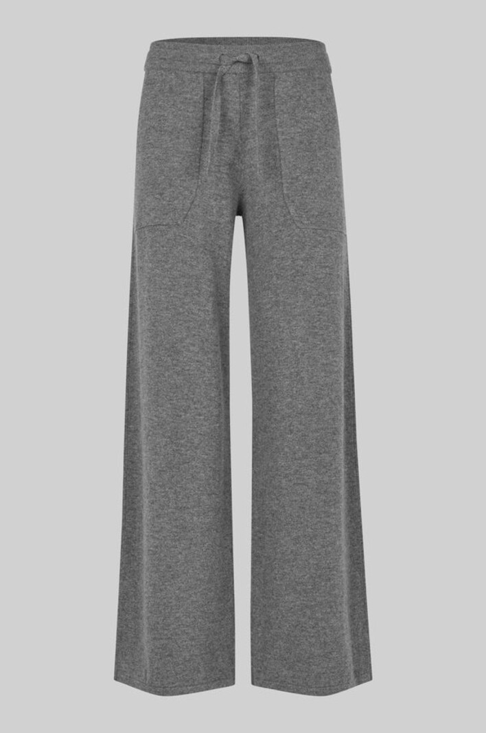 Second Female Calm knit pants Grey melange