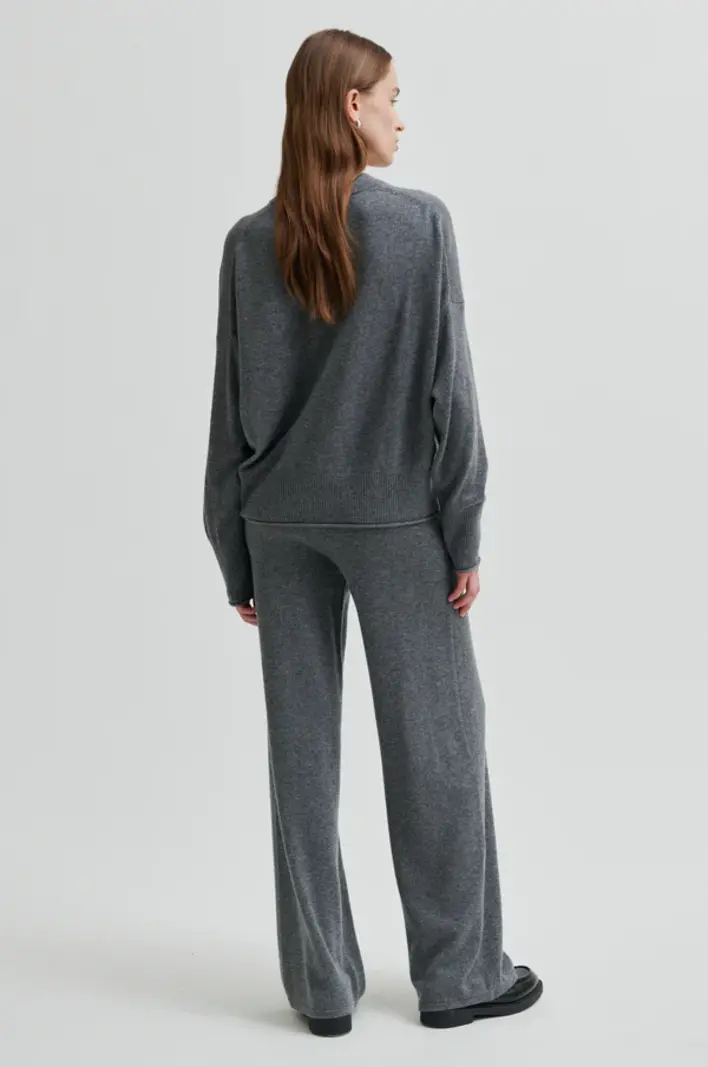 Second Female Calm knit O-neck Grey melange