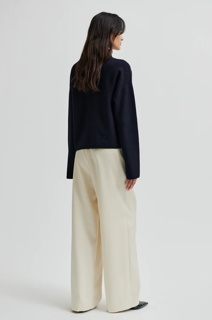 Second Female Life knit T-neck Carbon