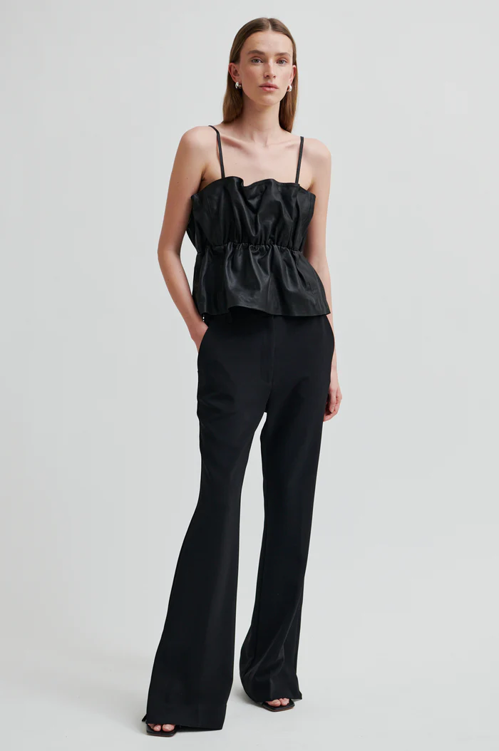 Second Female Fique bootcut trousers Black
