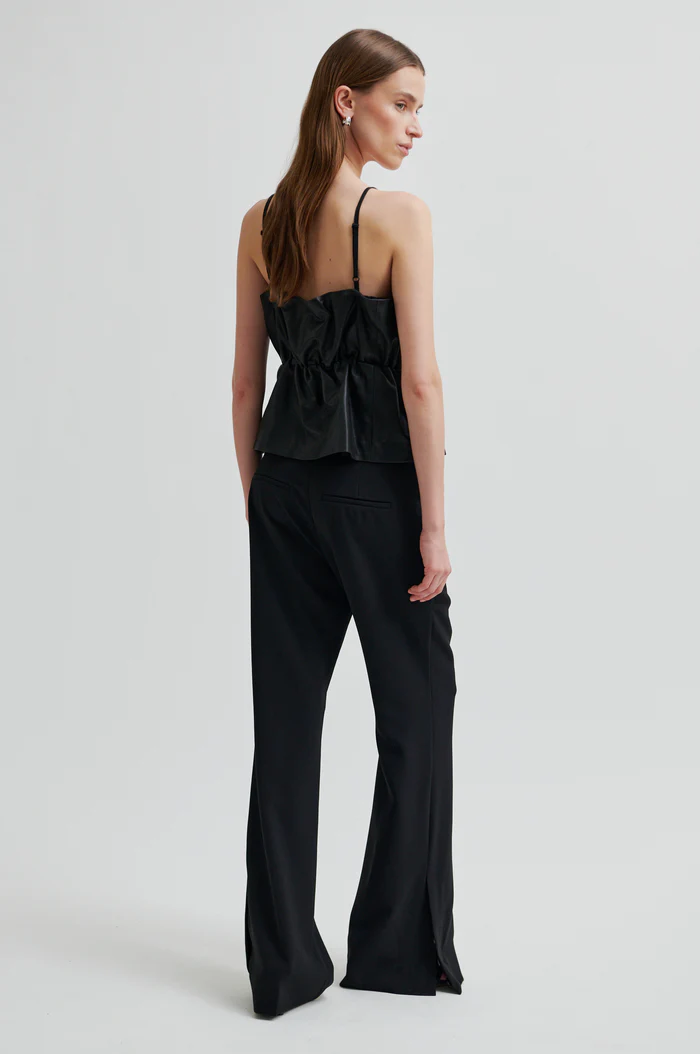Second Female Fique bootcut trousers Black