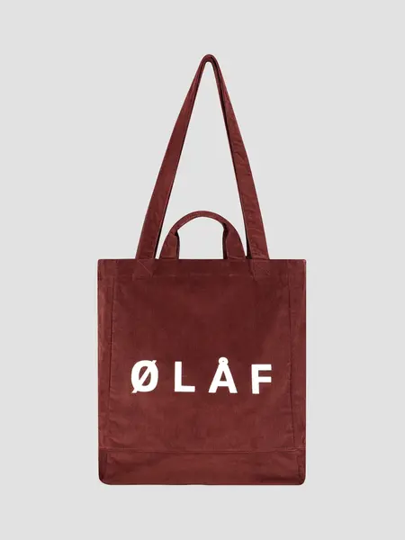 OLAF Corduroy tote bag Rum raisin