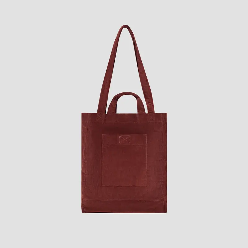 OLAF Corduroy tote bag Rum raisin
