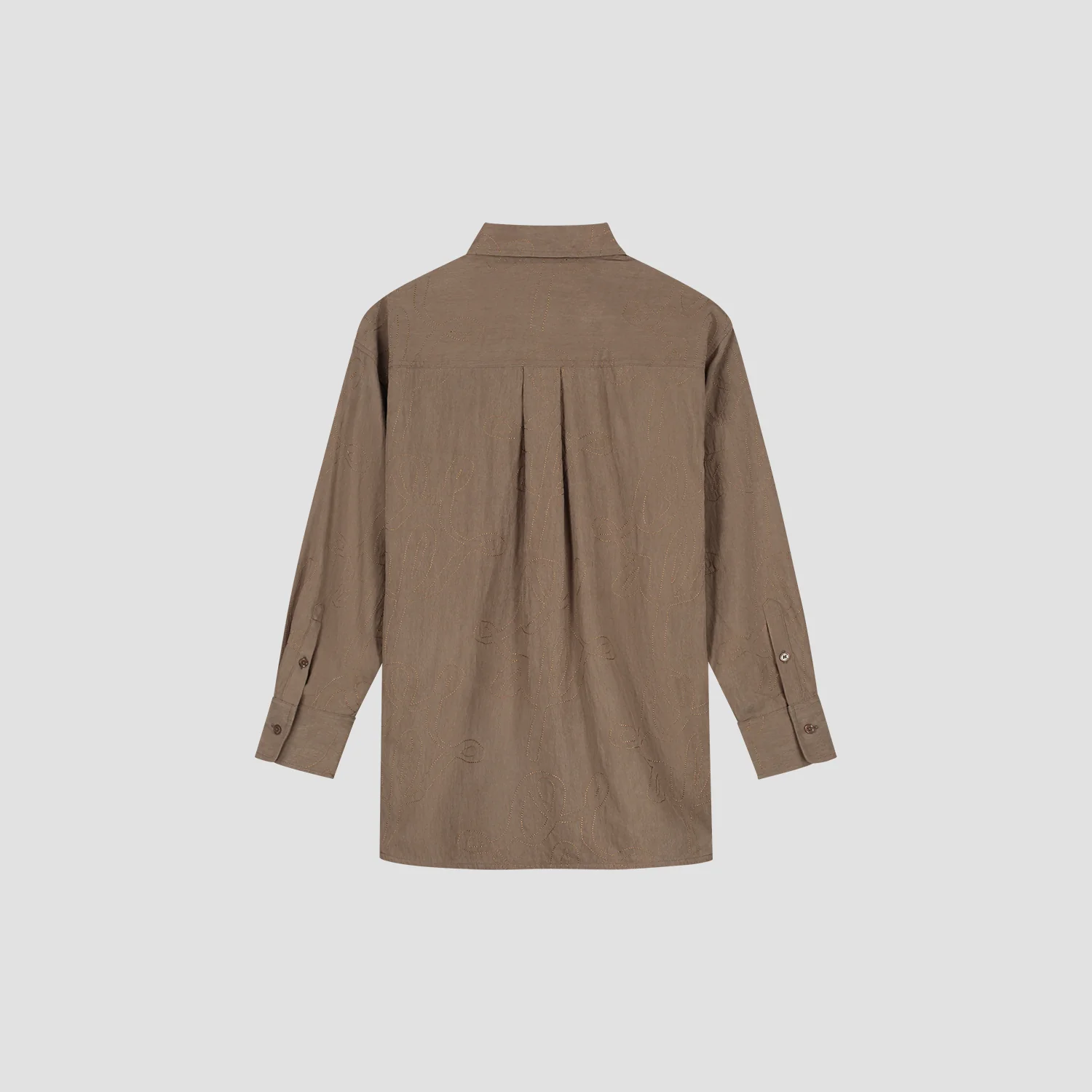 OLAF Monogram embro oversized shirt Taupe