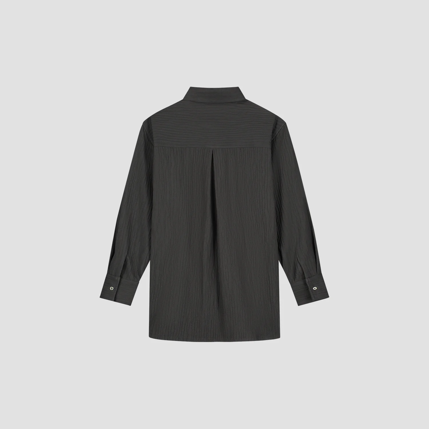 OLAF Textured drapey shirt Black