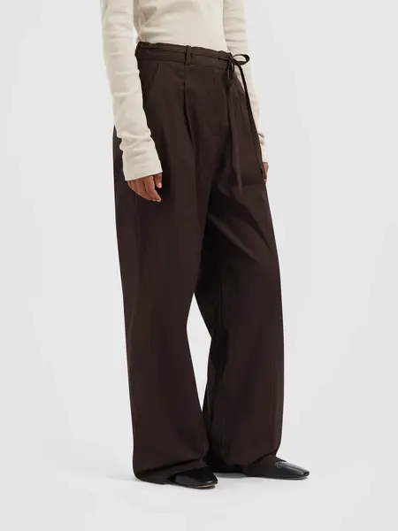 OLAF Pintstripe tailord trousers Hot fudge
