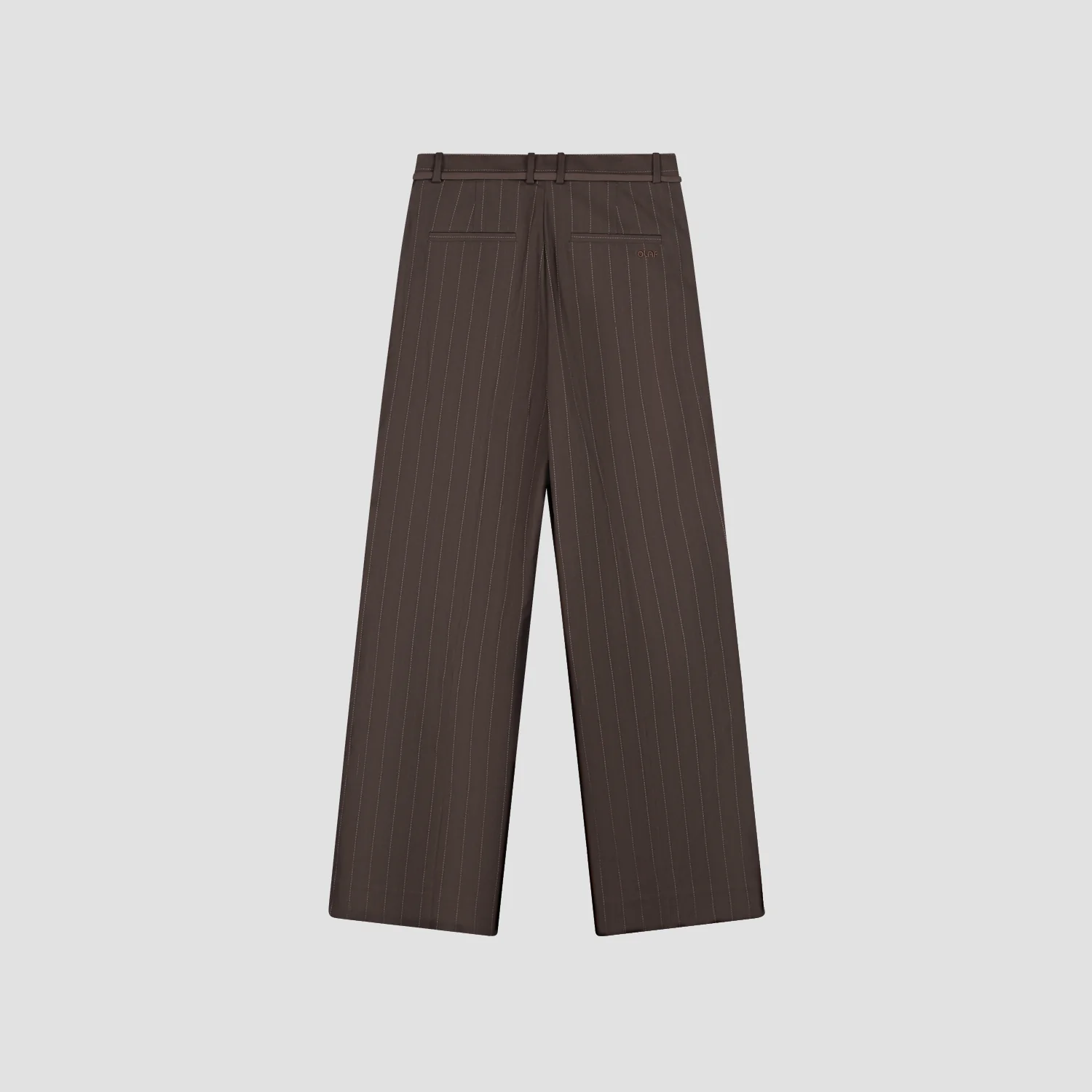 OLAF Pintstripe tailord trousers Hot fudge