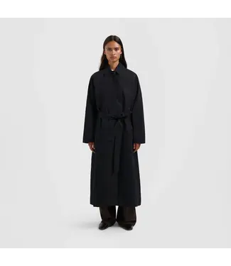 OLAF Retro logo trenchcoat Black
