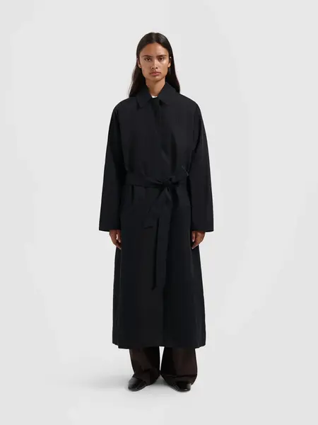 OLAF Retro logo trenchcoat Black