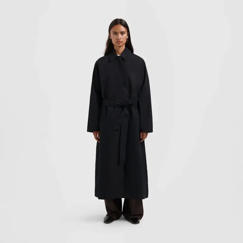 OLAF Retro logo trenchcoat Black