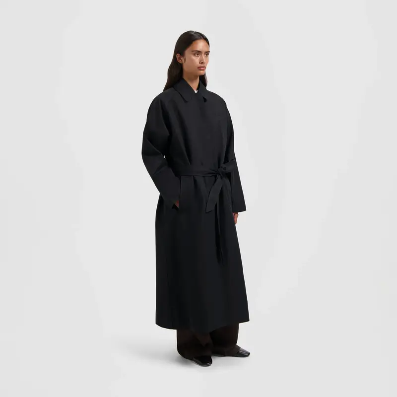 OLAF Retro logo trenchcoat Black