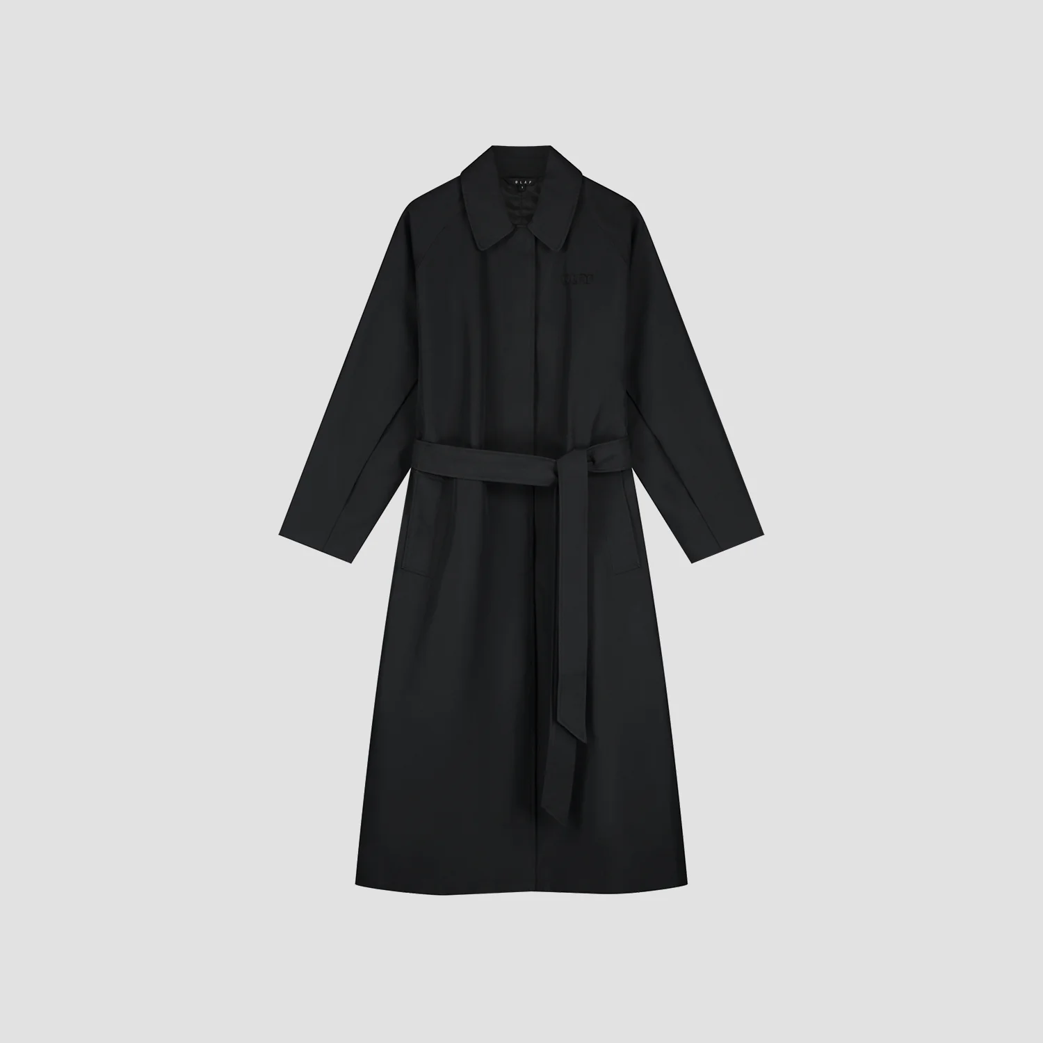 OLAF Retro logo trenchcoat Black