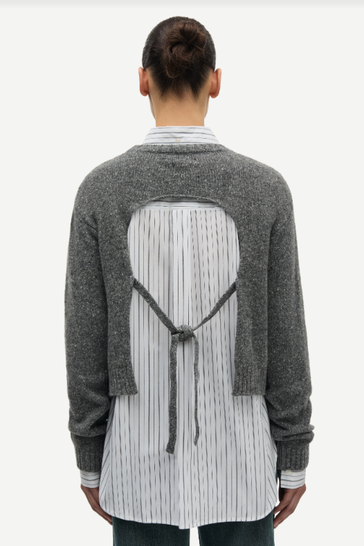 Samsoe Samsoe Salois sweater Dark grey melange
