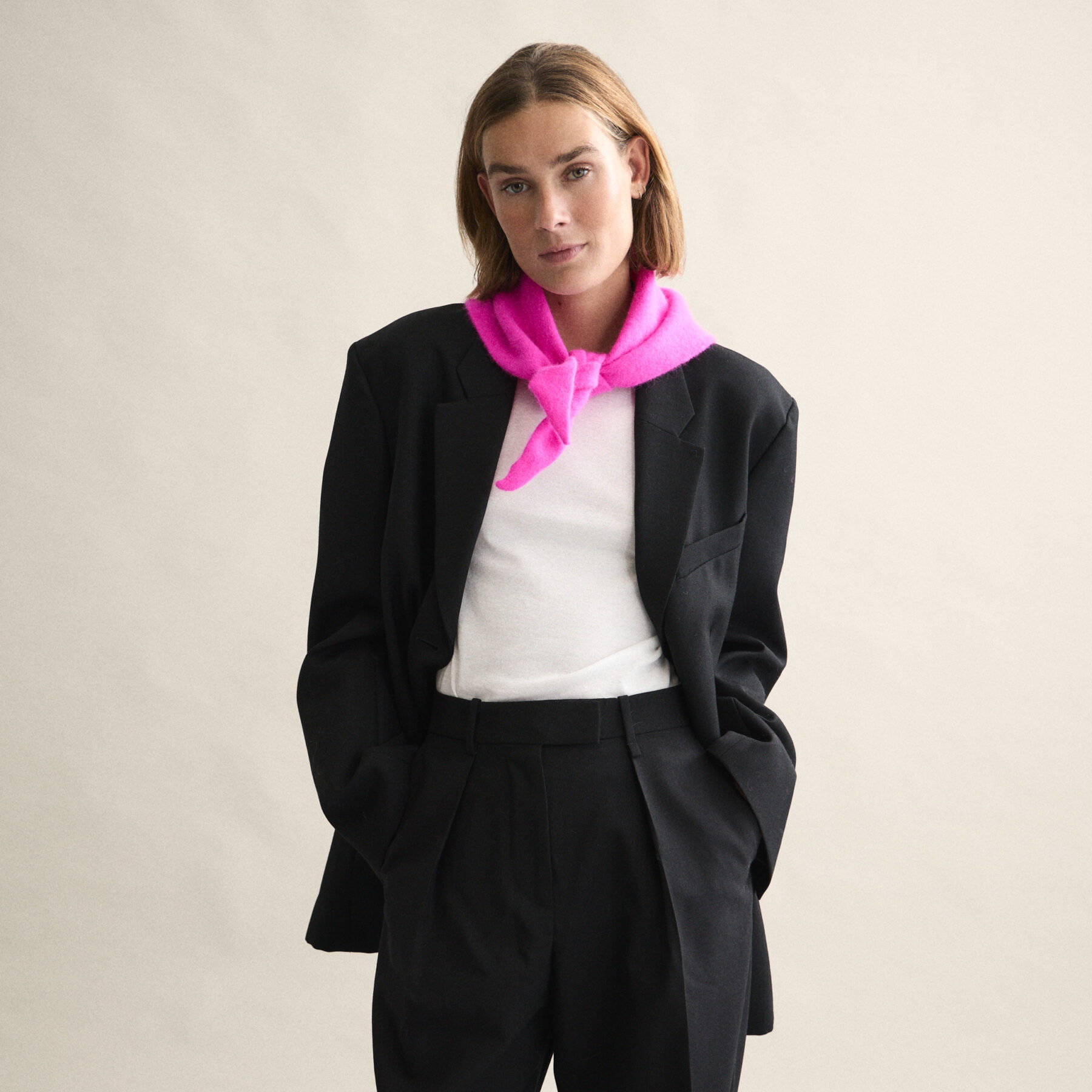 Le Bonnet Bandana sjaal Poppy pink