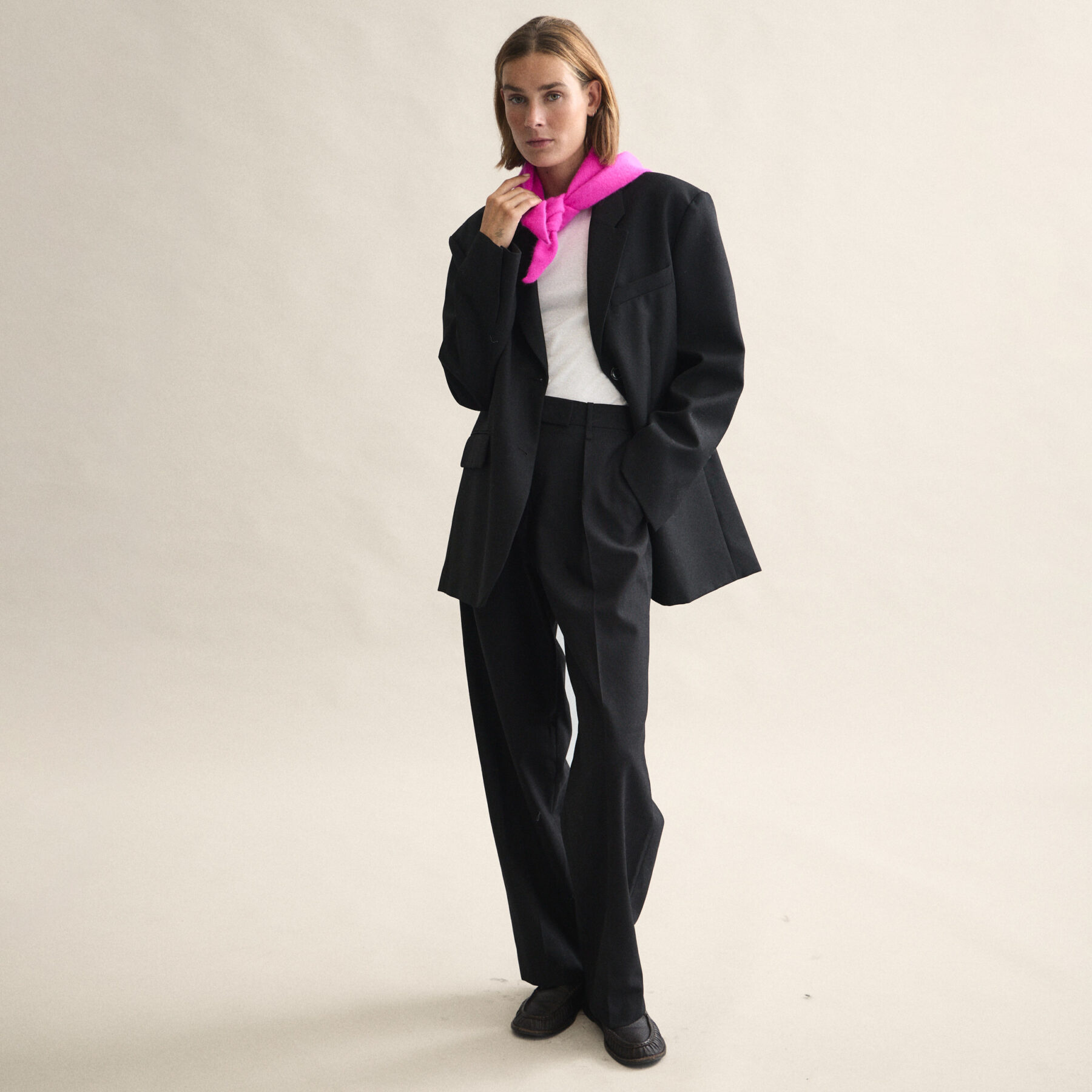 Le Bonnet Bandana sjaal Poppy pink