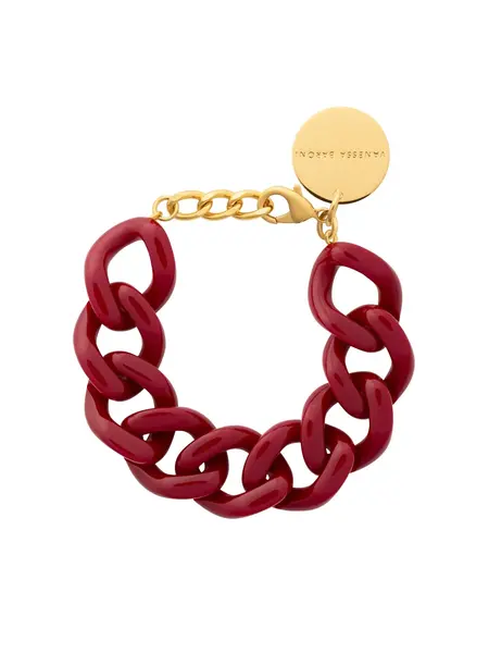 Vanessa Baroni Flat chain bracelet Bordeaux
