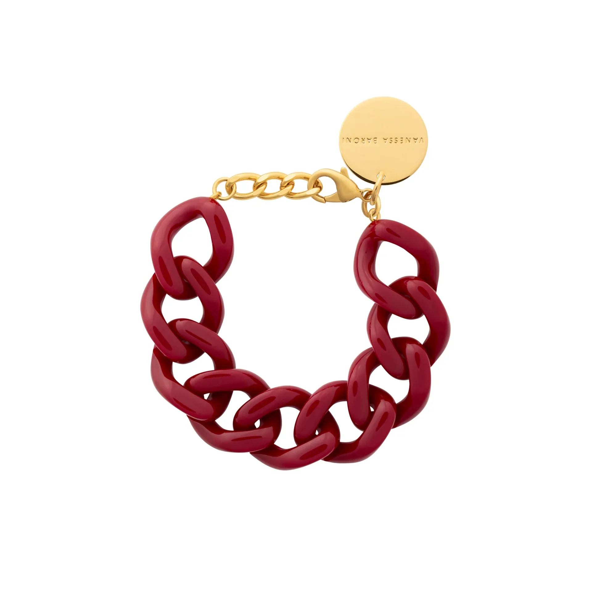 Vanessa Baroni Flat chain bracelet Bordeaux
