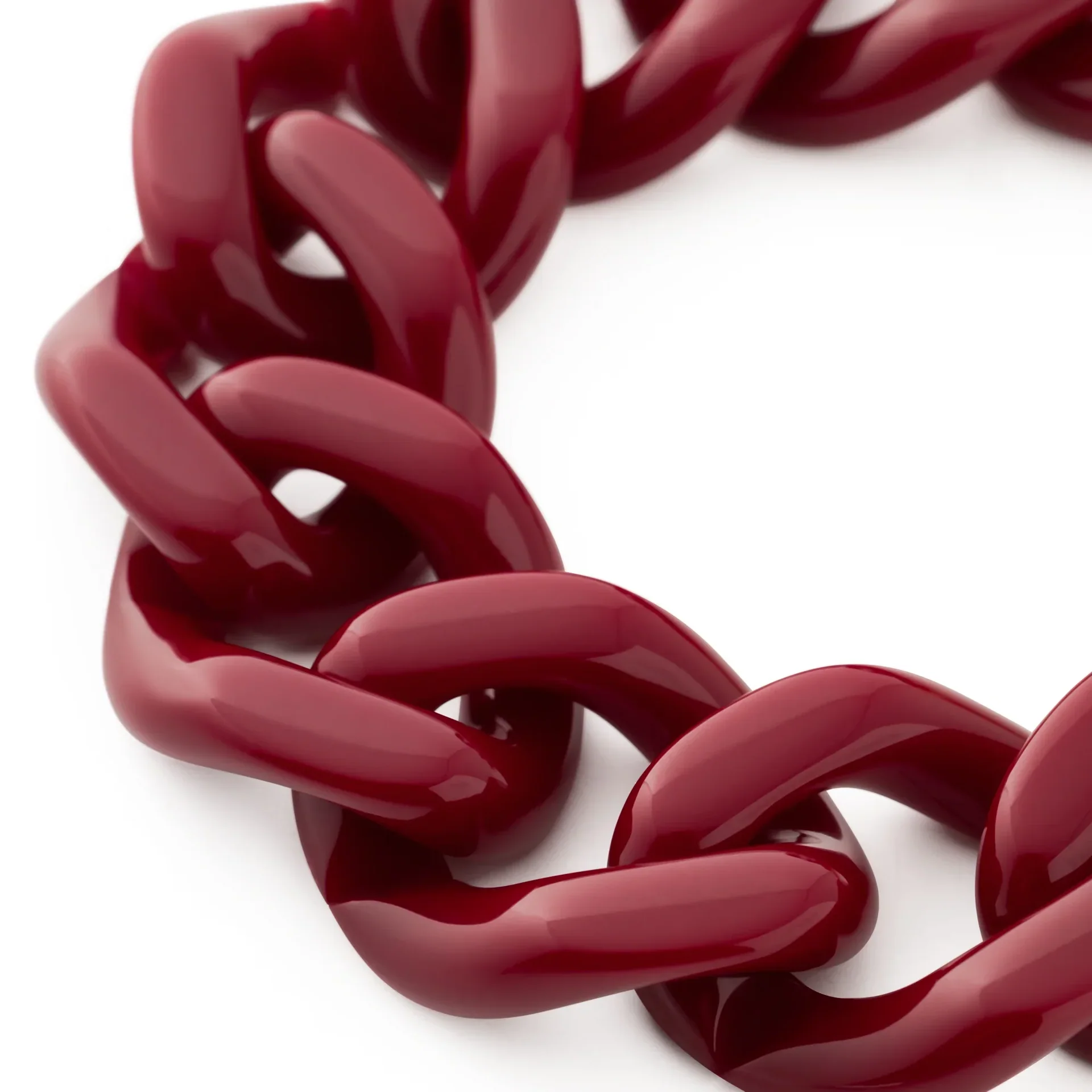 Vanessa Baroni Flat chain bracelet Bordeaux