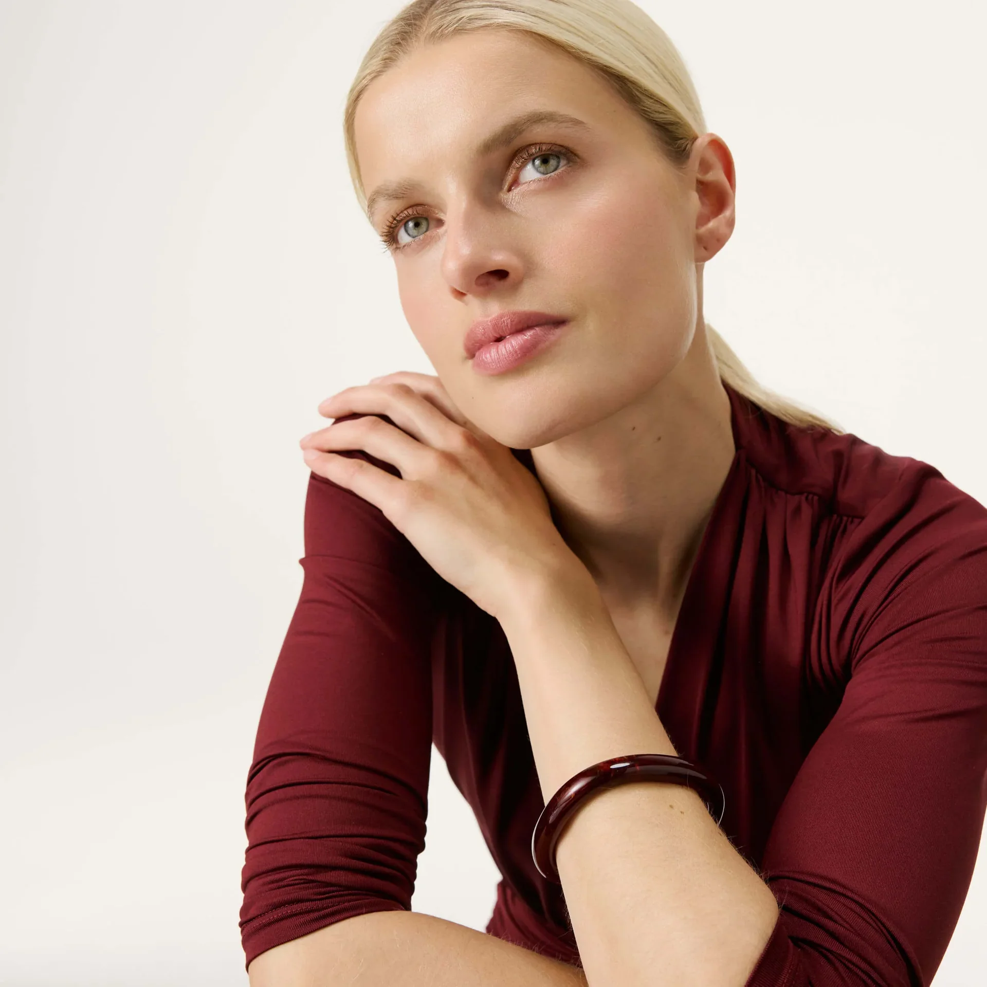 Vanessa Baroni Flat chain bracelet Bordeaux